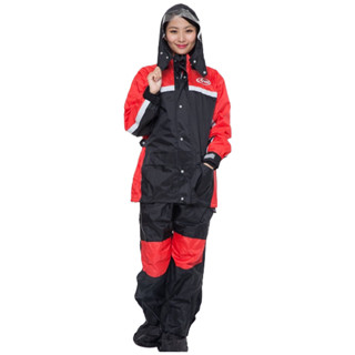 Arai K8 黑紅 兩件式雨衣 100%臺灣製造 網狀內裡 超輕量 雨鞋套《遠古騎士》