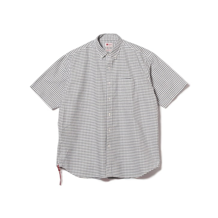 【BEAMS JAPAN】23SS 格紋短袖襯衫 タッターソールチェック オックスフォード ミニボタンダウン シャツ