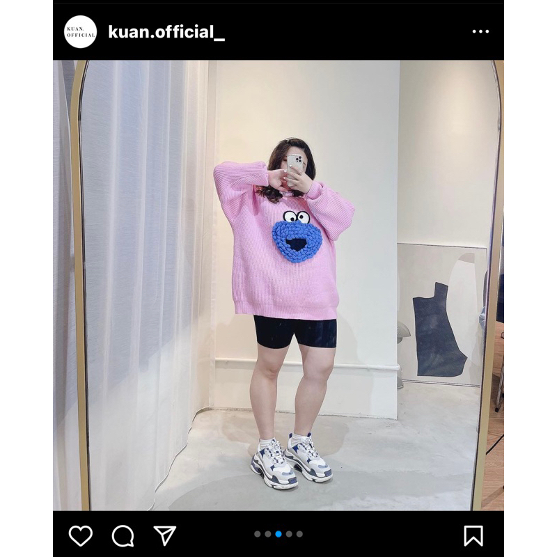 （轉賣）kuan official立體可愛圖厚毛衣❤️😍
