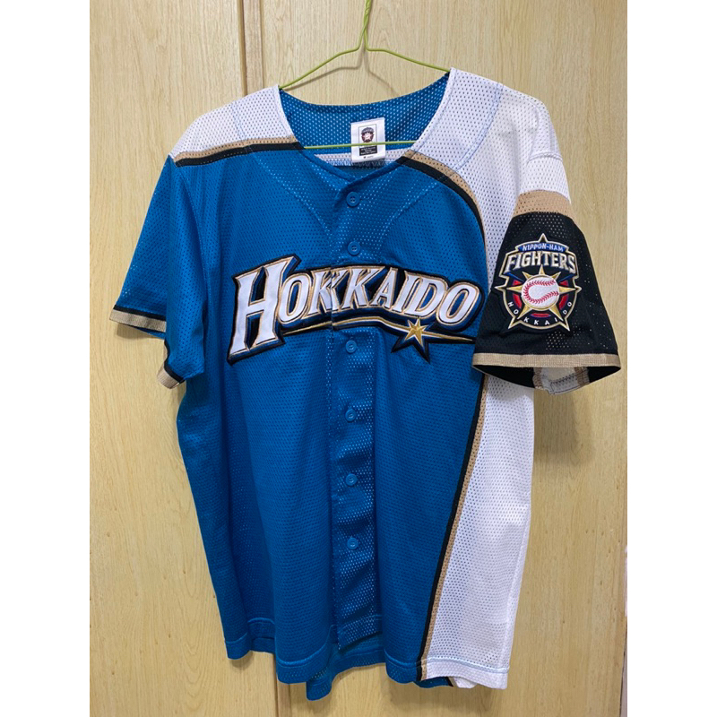 2014年日本北海道火腿鬥士隊～We Love Hokkaido～藍色特別版球衣M號～美津濃Mizuno製