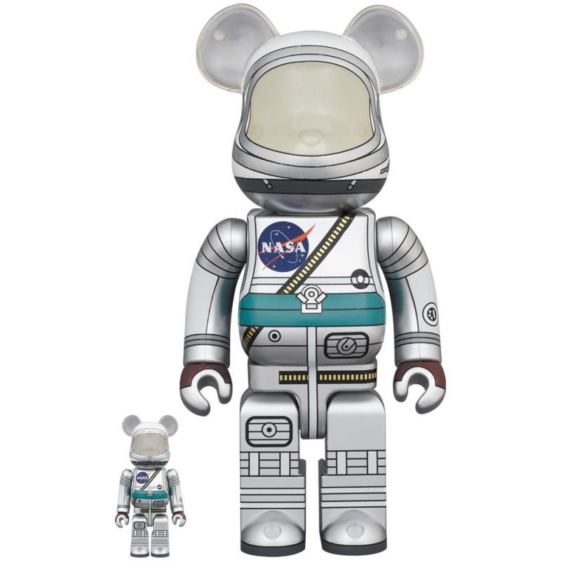 BLS • 全新 BE@RBRICK 400% + 100% NASA 水星計畫 太空人 ASTRONAUT 庫柏力克熊