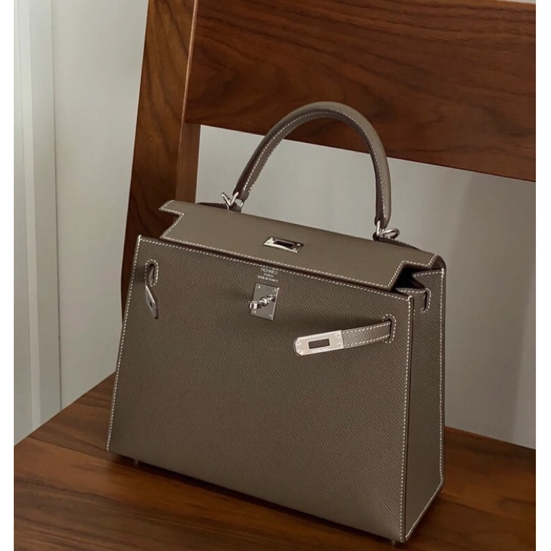 🇺🇸愛馬仕Hermes Kelly 25 大象灰 銀扣 eps