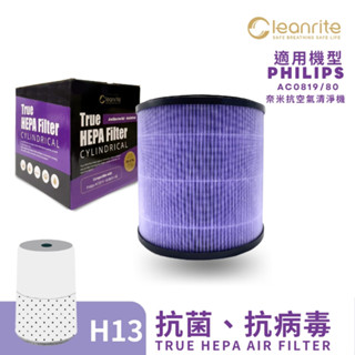 適用 Philips 飛利浦 AC0819 / 80 奈米抗 空氣清淨機 濾網 濾心 濾芯 Cleanrite 淨芯