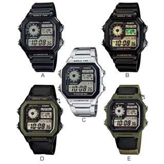 Casio AE-1200WHD-1A 十年電力 世界時間 錶 AE-1200 WHB WH 鋼帶 膠 尼龍【高冠國際】