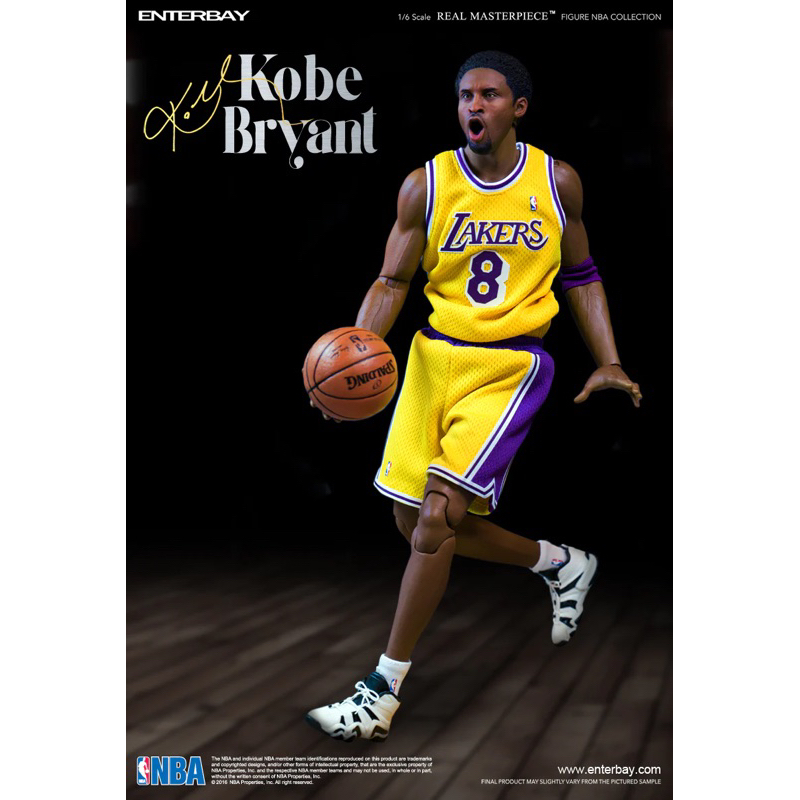 NBA 1/6 Kobe Bryant 8號人偶含地台籃球 全新正版 enterbay