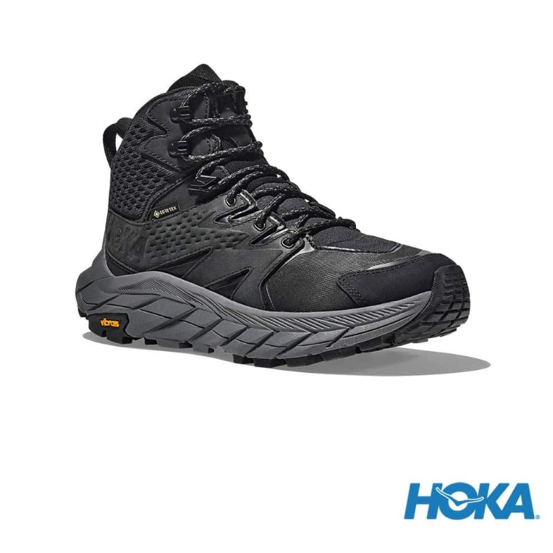 HOKA 男 Anacapa 中筒 Goretex 登山鞋 黑