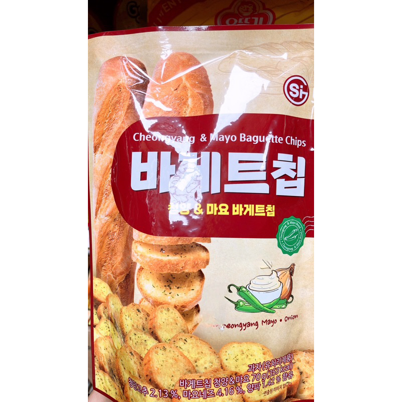 【亞菈小舖】韓國零食 法式麵包餅乾 辣椒美奶滋風味 70g【優】