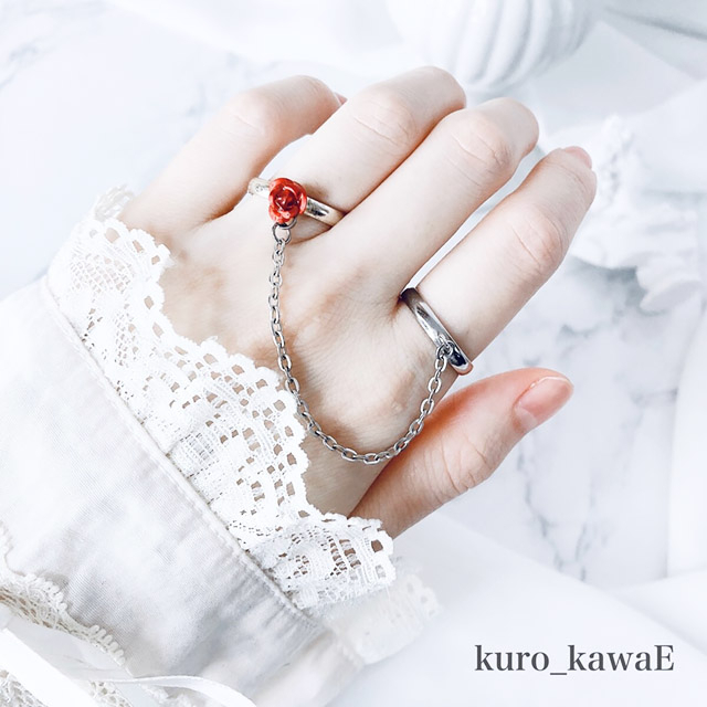 🇯🇵日本kuro_kawaE代購❤️ 野玫瑰 2way 戒指 可調