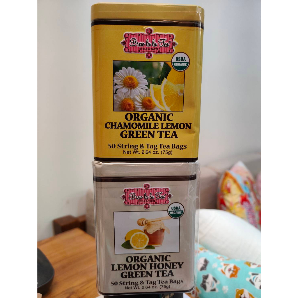 美國代購 鐵盒茶 檸檬洋甘菊茶 綠茶 檸檬香氣 蜂蜜檸檬綠茶