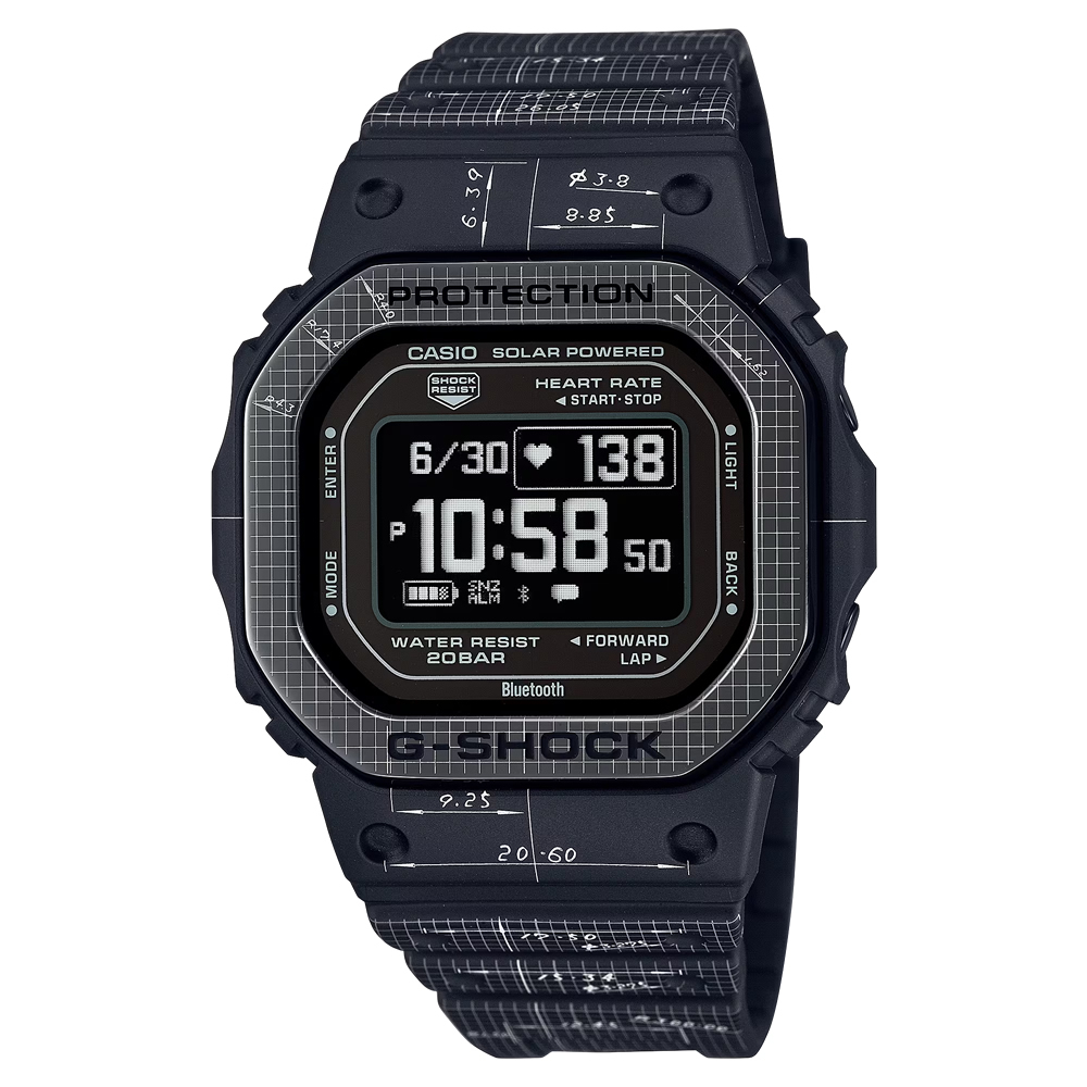 G-SHOCK / DW-H5600EX-1 / 卡西歐 CASIO [ 官方直營 ] 光學感應器測量心率