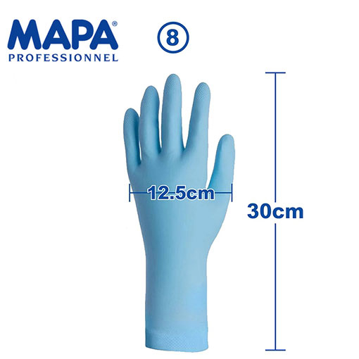 MAPA 117天然橡膠手套／洗碗手套／耐酸鹼手套【伊豆無塵室耗材】