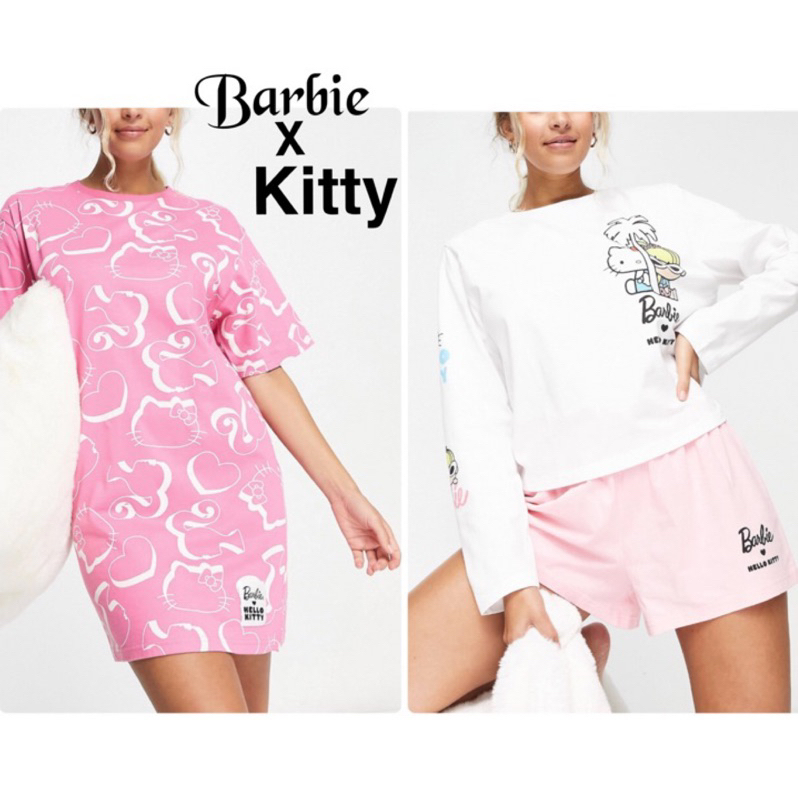 Lily Willee🇬🇧 ASOS 聯名Barbie&amp;Kitty居家服/睡衣/UK14現貨