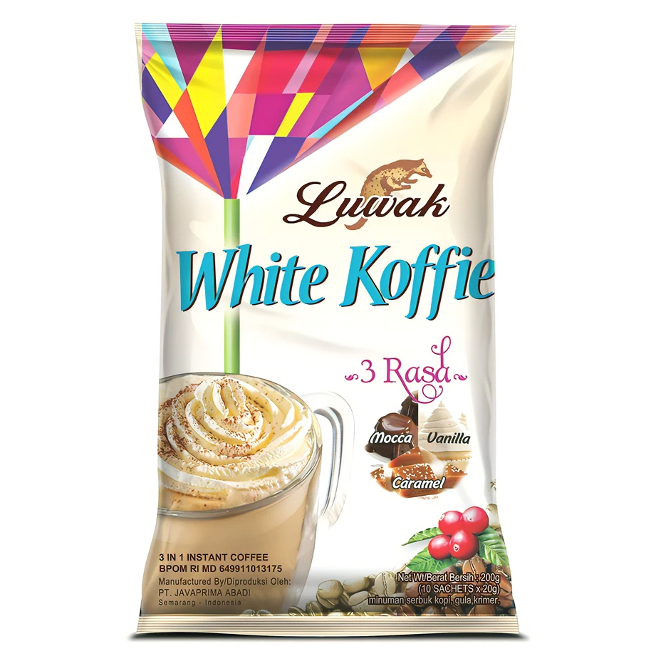 【Eileen小舖】印尼 Kopi Luwak 麝香貓咖啡 (綜合包) White Coffee  努哇克 三合一