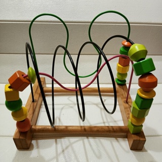 二手 幼兒串珠木製玩具 ikea 益智玩具 木製 串珠 手眼協調 玩具 教具 兒童 幼兒 幼童 益智