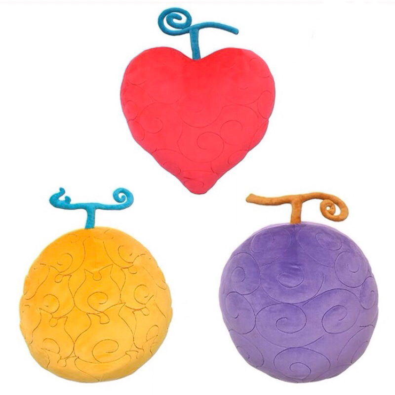 ✨現貨✨日本🇯🇵限定 限量 惡魔果實30cm抱枕 橡膠果實 火焰果實 手術果實 抱枕 絨毛 海賊王 魯夫 艾斯 薩波 羅