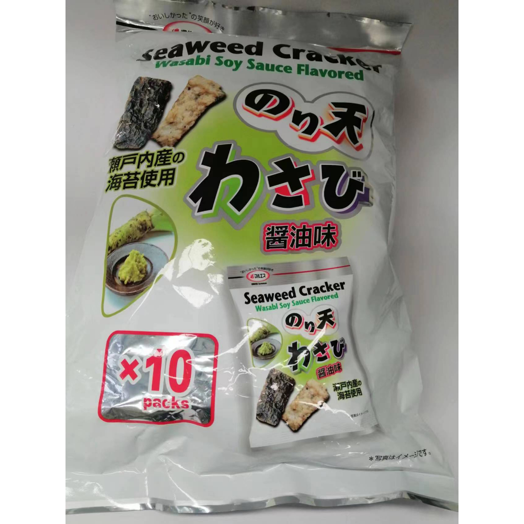 【Maruesu】日本芥末醬油海苔天婦羅1袋  24公克X10包  COSTCO代購