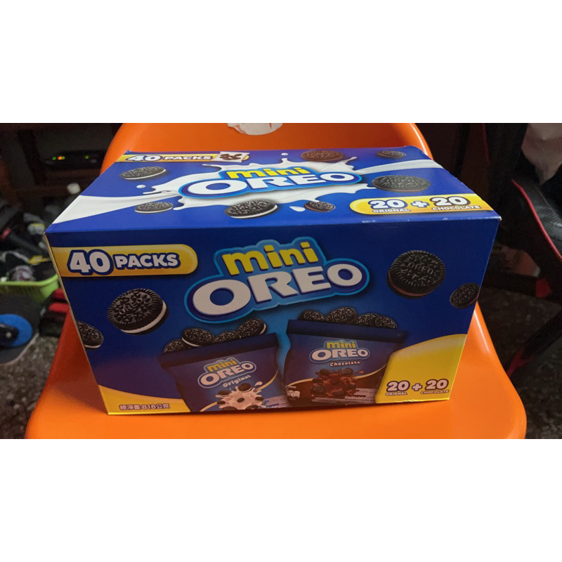 Mini Oreo 迷你 奧利奧 巧克力 夾心 餅乾 分享組 20.4公克X40入 好市多Costco代購