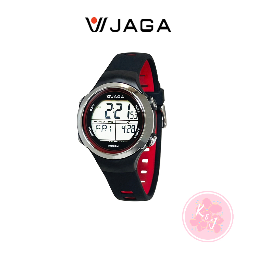 【JAGA捷卡】K&amp;J SHOP 冷光電子錶 Digital Watch  台灣廠商 學生 當兵 防水 潛水 M1219