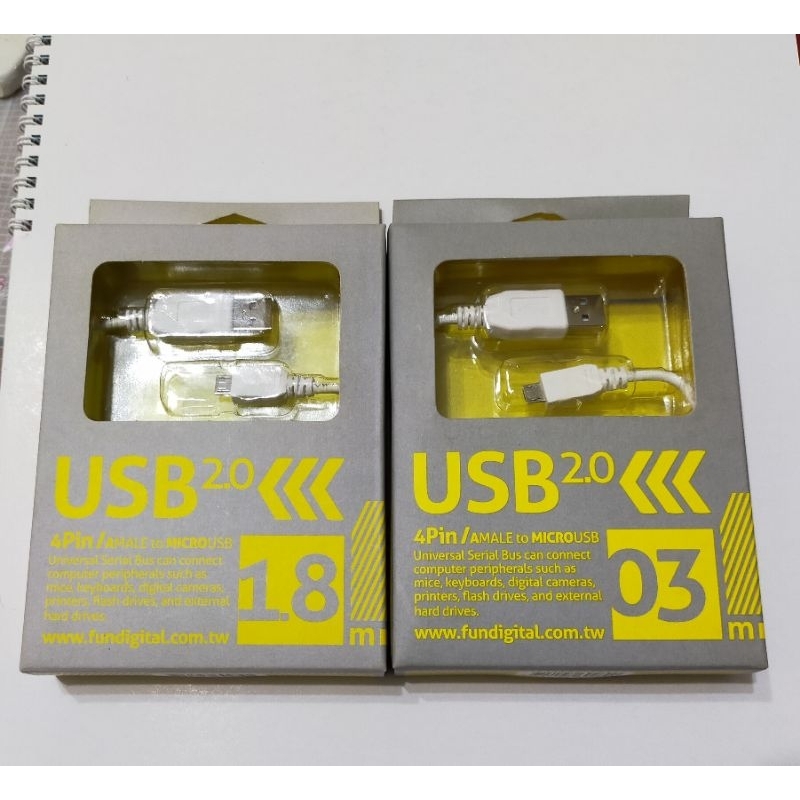 USB2.0 傳輸線 公對Micro-USB 3m（尺）白