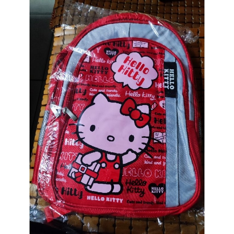 【HELLO KITTY-凱蒂貓】三層護脊書包-紅色