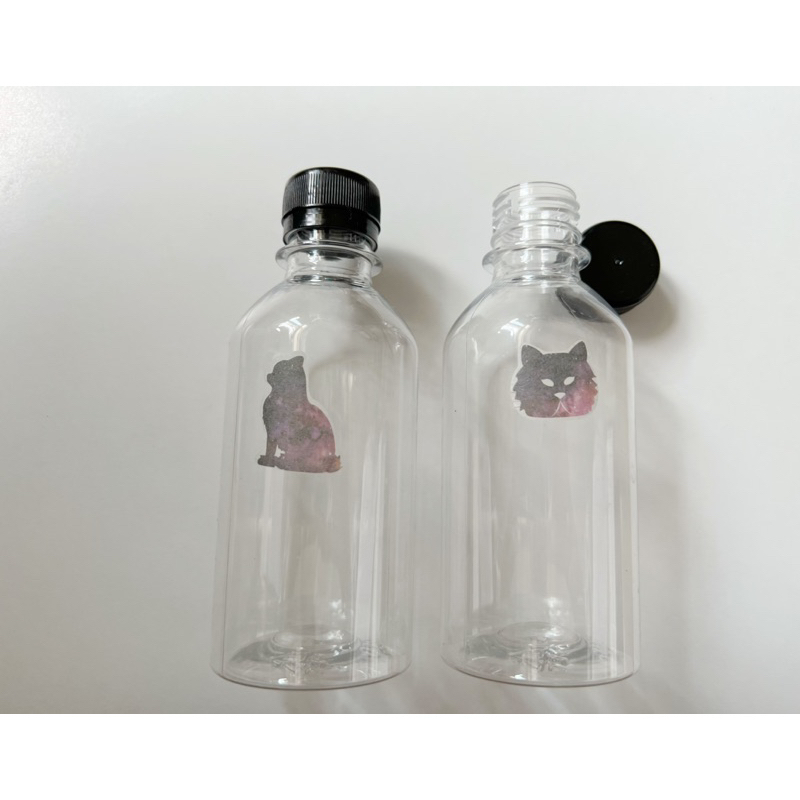 單支含黑色蓋子 安全瓶蓋 冷泡茶瓶 約260cc塑膠瓶 果汁瓶 冷飲瓶 一次性水瓶