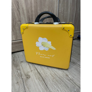 敏花 美甲Flower nail 手提行李箱 硬殼行李箱 黃色 全新未用