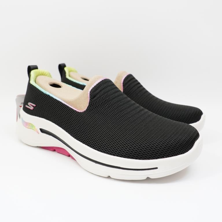 SKECHERS GO WALK ARCH FIT 女生款 休閒鞋 124867WBKHP 懶人鞋 健走鞋 免綁鞋帶