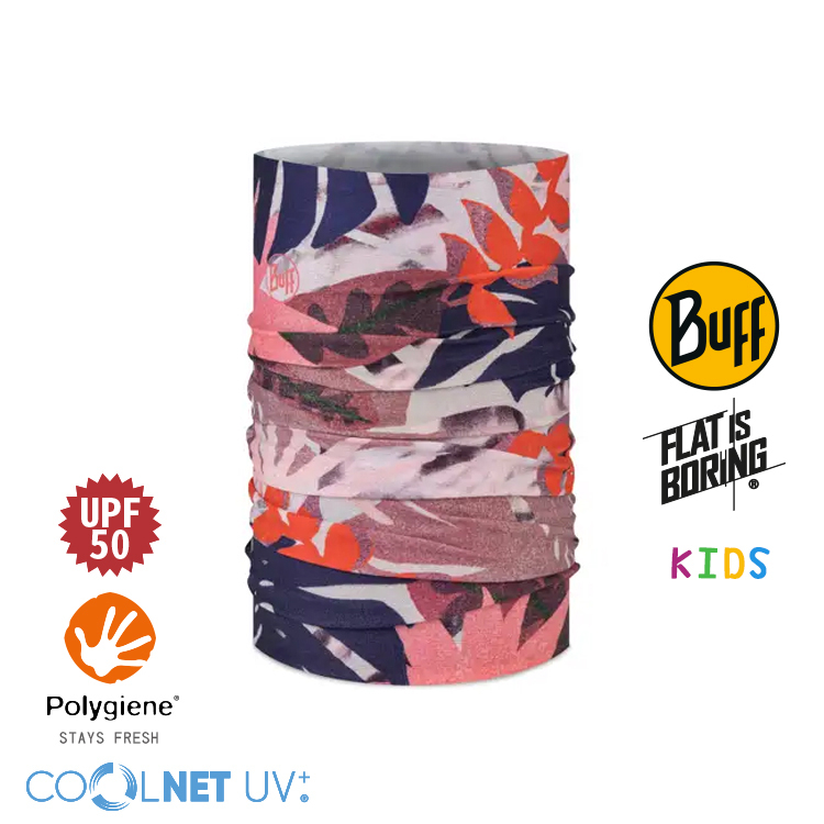 【BUFF】兒童Coolnet抗UV頭巾(疊疊樹葉)兒童頭巾 Coolnet 抗UV| BFCB1KAL0116-F