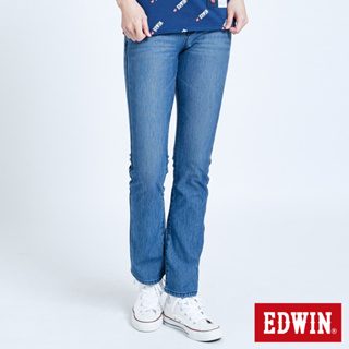 EDWIN JERSEYS 迦績 EJ1超彈力中低腰靴型牛仔褲(漂淺藍)-女款
