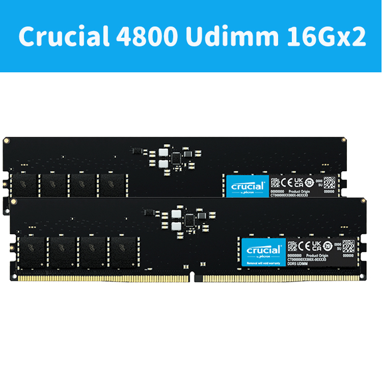 Crucial DDR5 4800 16Gx2 (32G) udimm (CL40)RAM Micro 美光桌上型記憶體