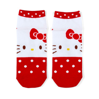 Sanrio 三麗鷗 成人棉質短襪 Hello Kitty 紅色圓點 806111