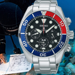 SEIKO 精工 DIVER SCUBA 可樂圈 百事 太陽能潛水錶V192-0AD0R/SSC795J1