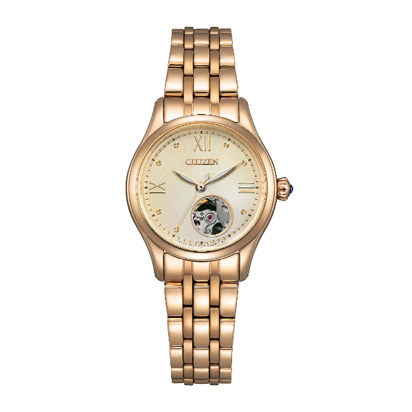 原廠公司貨 日本星辰Citizen 玫瑰金金屬錶帶 限定女生小錶徑機械錶 PR1043-80P 玫瑰金