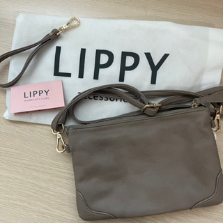 LIPPY 側背包/手拿包/兩用包 經典實用款 #Anderson安徒生-灰褐色