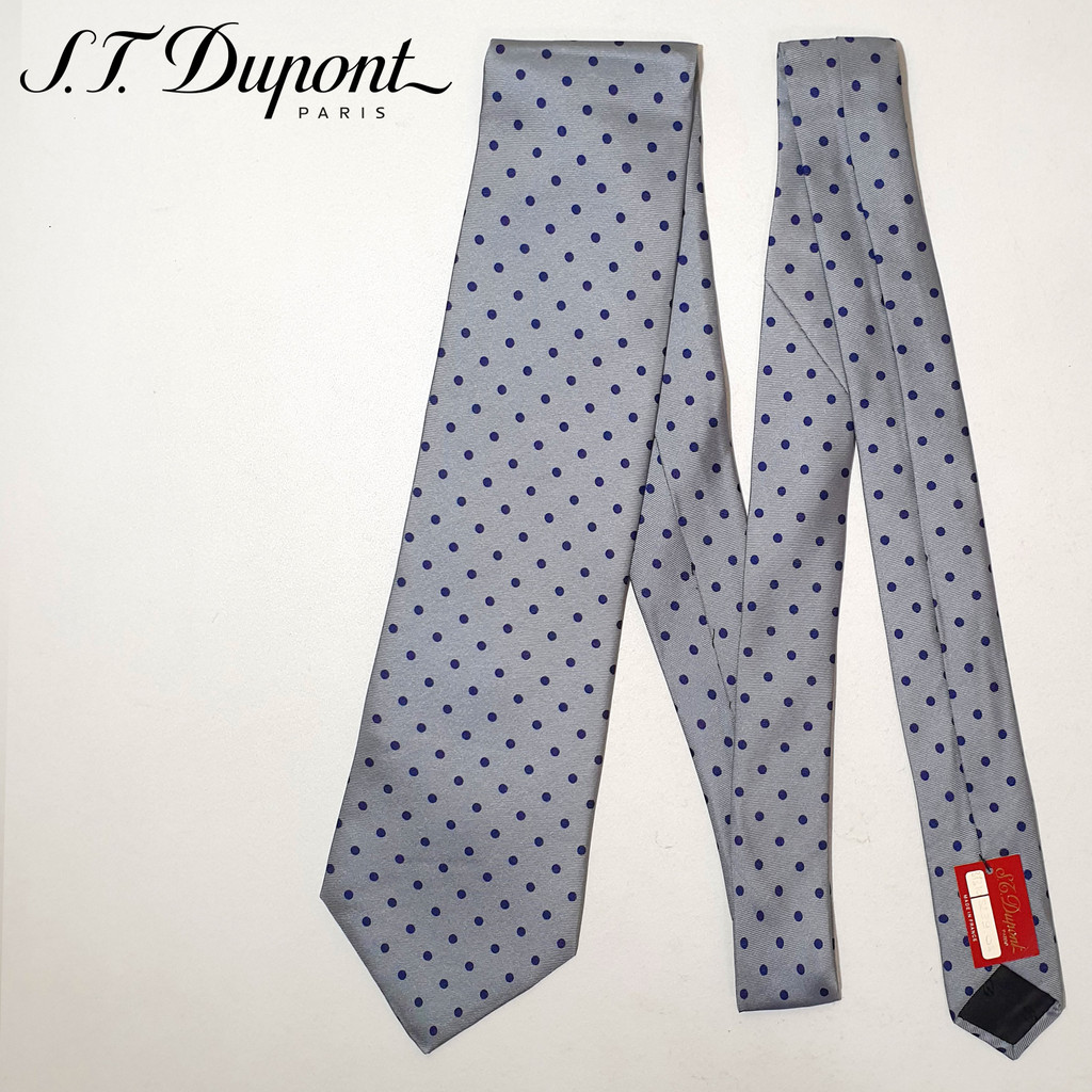 法國 S.T. Dupont 都彭 蠶絲 絲綢 領帶 手打式 ♥ 正品 ♥ 現貨 ♥