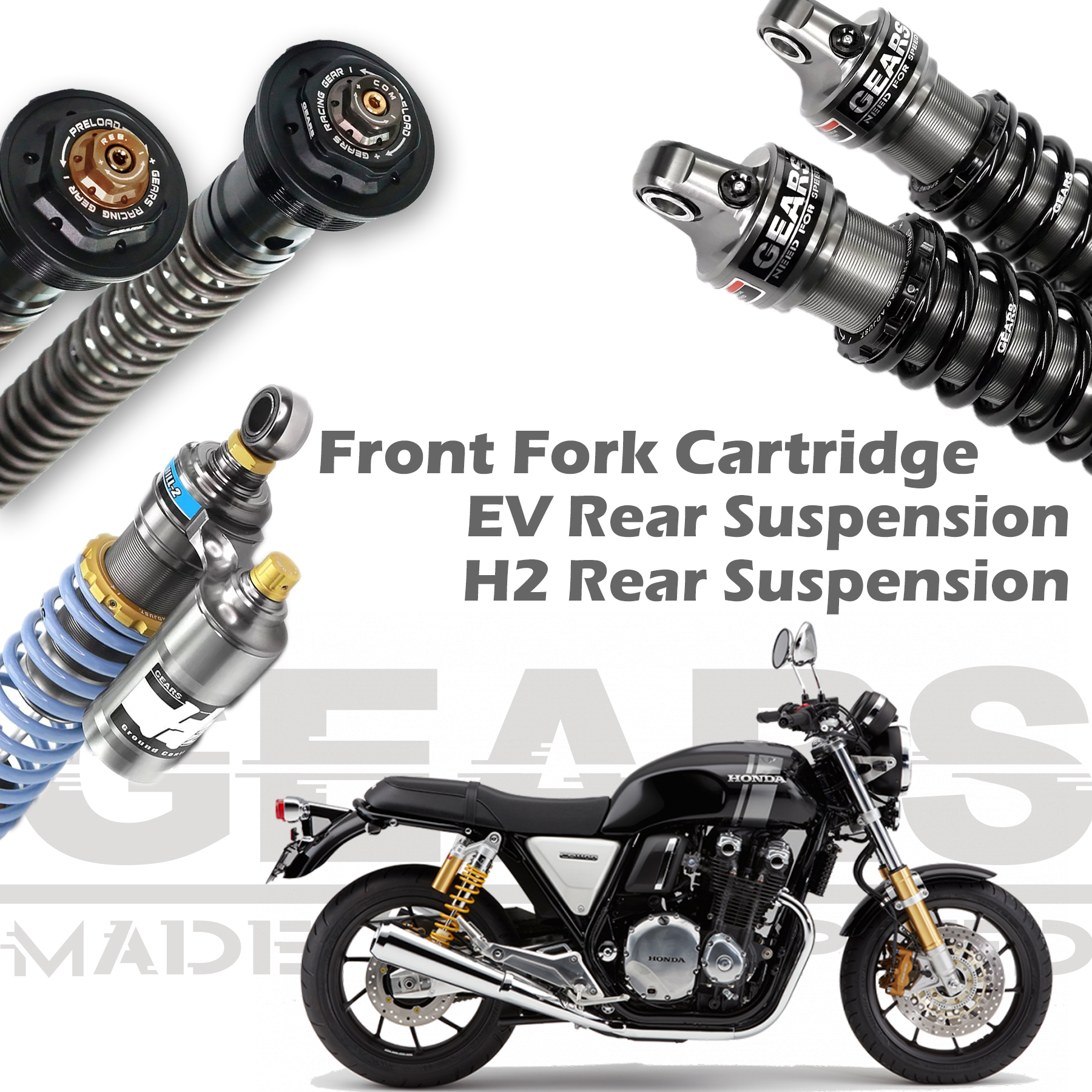 【GEARS集亞】HONDA CB1100 RS EV後避震器/H2後避震器/前叉阻尼系統雙內管匣