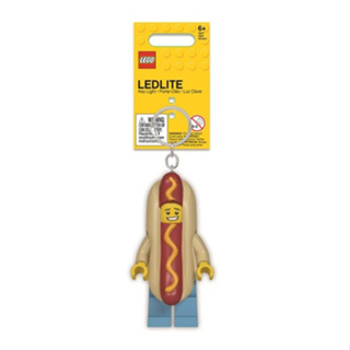 正版 LEGO 樂高鑰匙圈 熱狗人 LED 人偶造型鑰匙圈燈 手電筒 吊飾 WC03