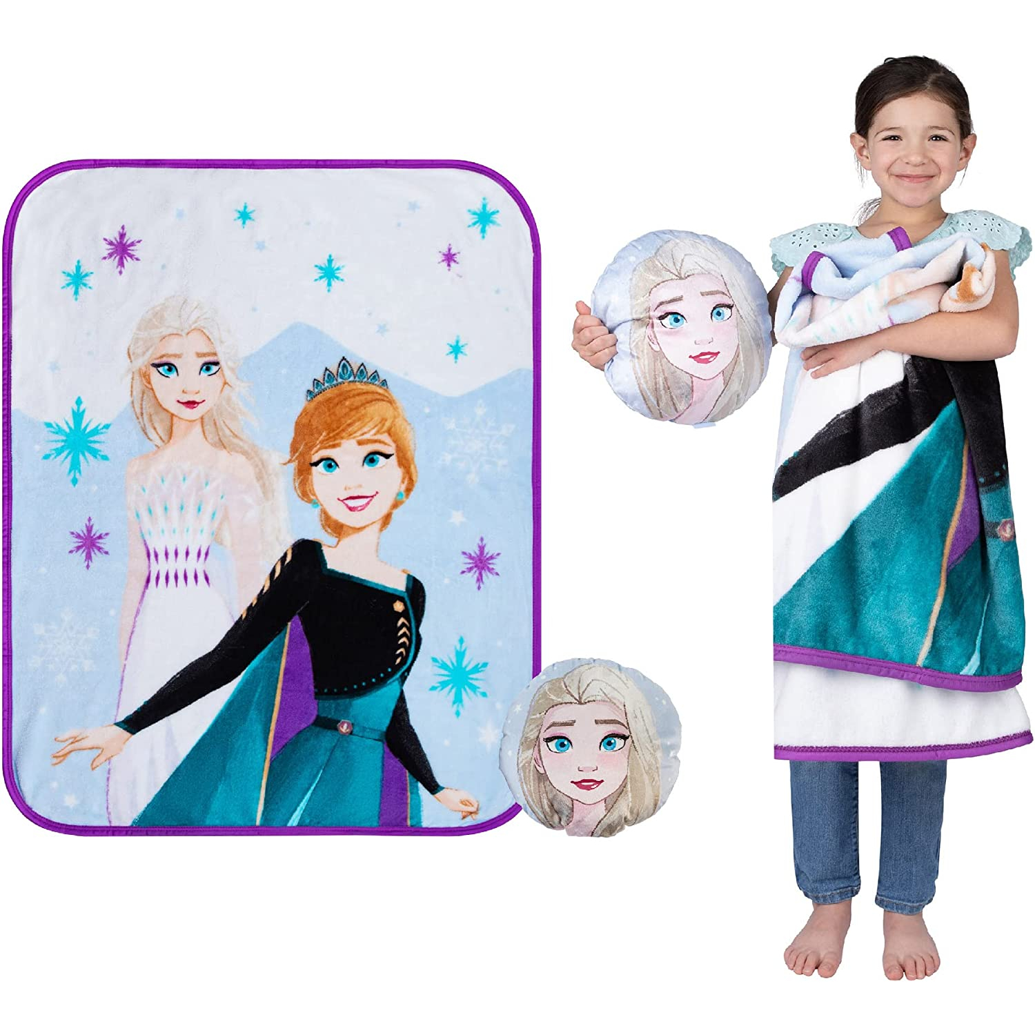 預購👍正版空運👍美國迪士尼 冰雪奇緣 艾莎公主 被子 毛毯 棉被 毯子 兒童 抱枕 枕頭Franco 安娜Frozen