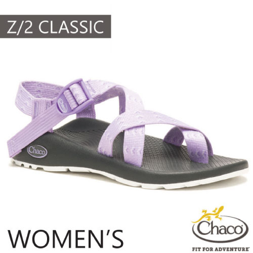 【美國 Chaco】送》女 款越野運動涼鞋(夾腳款) Z/2 CLASSIC/厚底足弓 戶外拖鞋_魅眼紫玫瑰_ZCW02