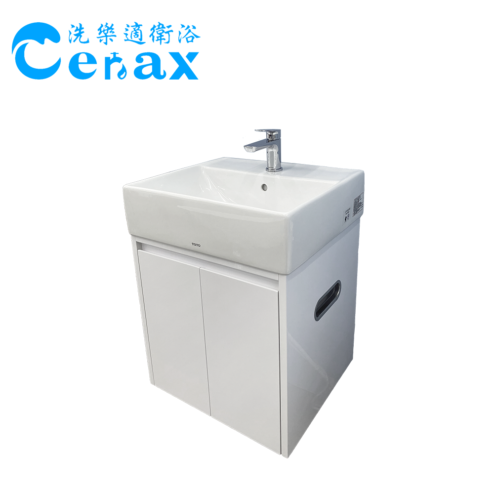 【CERAX洗樂適】TOTO面盆專用浴櫃，適用L710CGUR 衛生紙孔 訂製品(CA02-PV0148L/R)