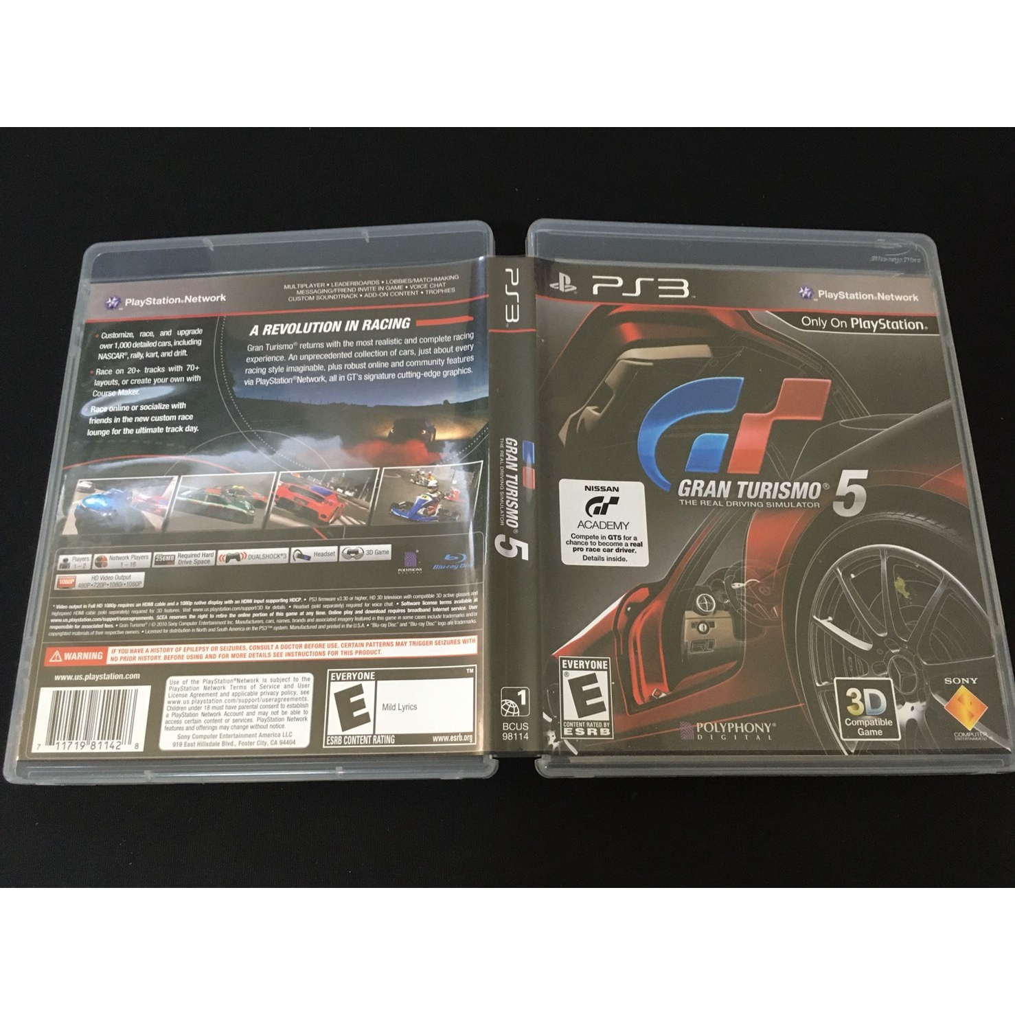 ．私人好貨．二手．PS3．早期 盒裝【跑車浪漫旅 Gran Turismo 5】美版 中古光碟 電視遊樂器 主機遊戲 電