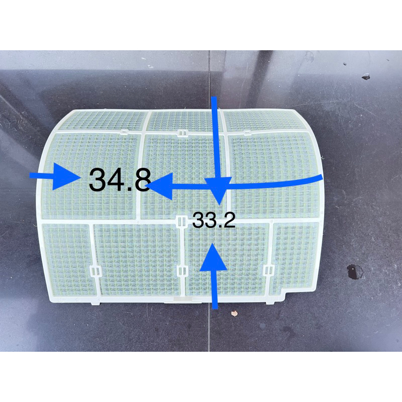 日立分離式冷氣濾網內付尺寸圖請自行比對