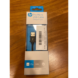 1 / 1 HP惠普 高階USB-A to Micro-USB 編織傳輸充電線 25cm$原價199