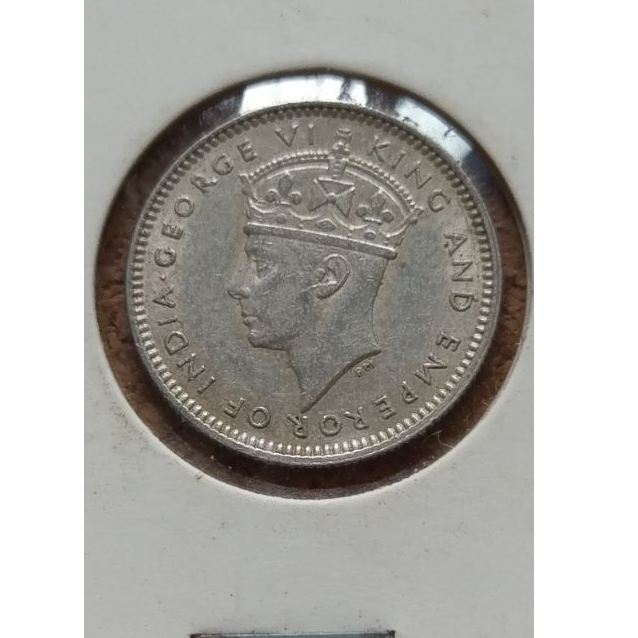 X101--4--1939馬來亞一角銀幣--UNC