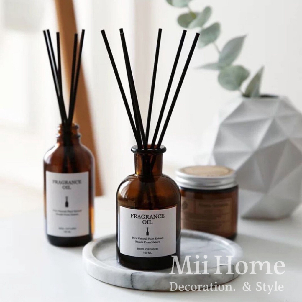 【Mii厝邊】FRAGRANCE 法式茶色擴香瓶 香氛精油 擴香器 精油瓶 香薰精油 空氣清淨芳香劑 交換禮物