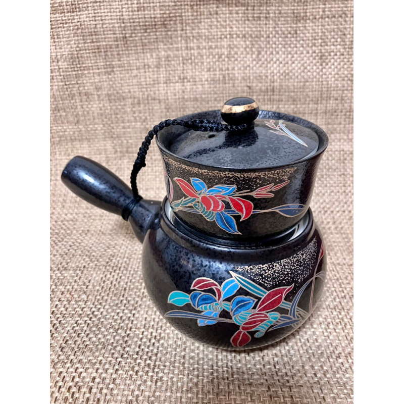 黑砂色陶瓷茶壺《二手》