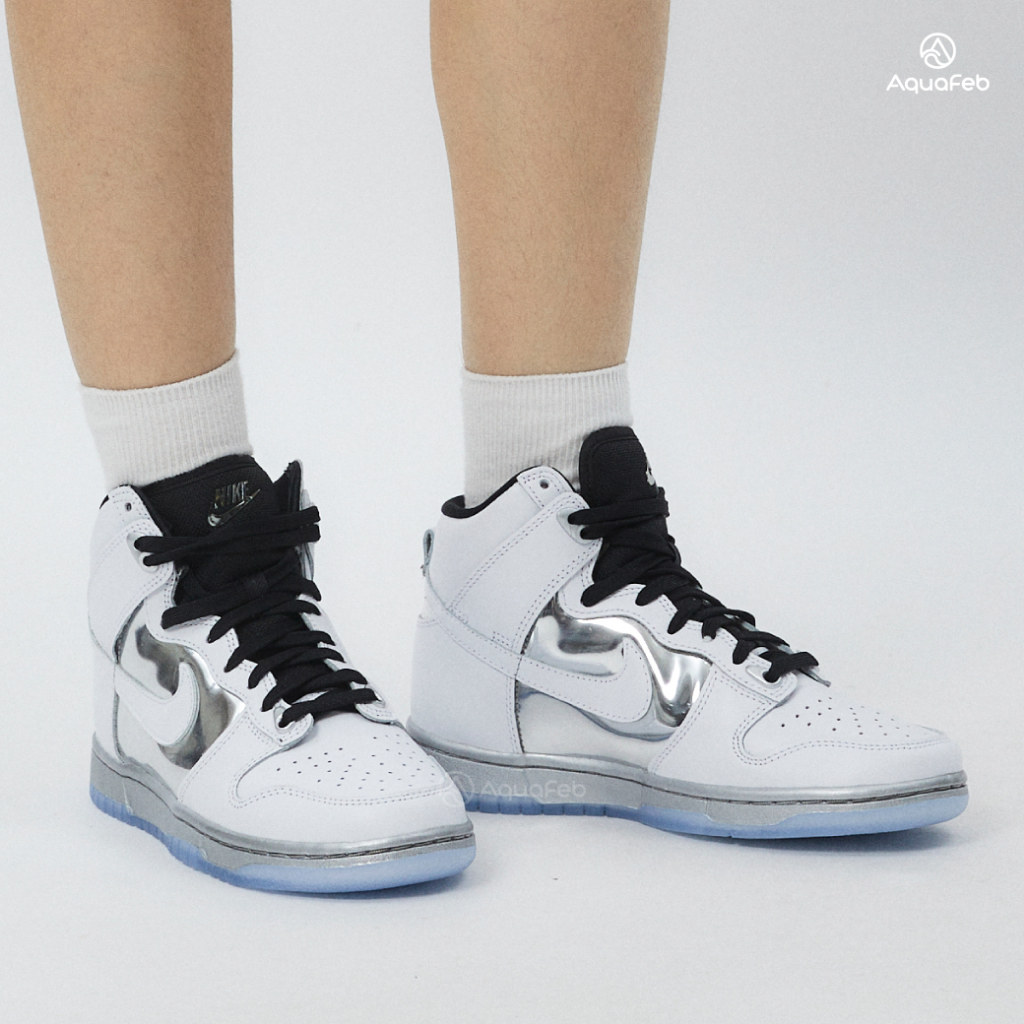 Nike Dunk High SE 女 白銀 穿搭 經典 高筒 運動 休閒 休閒鞋 DX5928-100