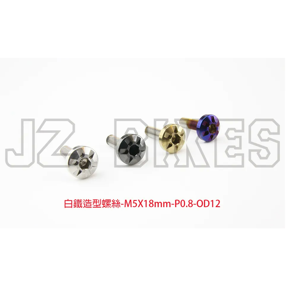 【榮銓】 JZ BIKES 傑能 白鐵內六角螺絲 M5X18MM-OD:12MM P0.8 風鏡螺絲 SMAX XMAX