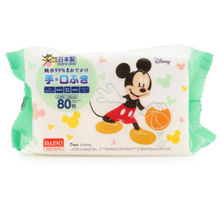 迪士尼Disney 99%純水無香料 手口濕紙巾 -80枚入 【樂購RAGO】 日本製