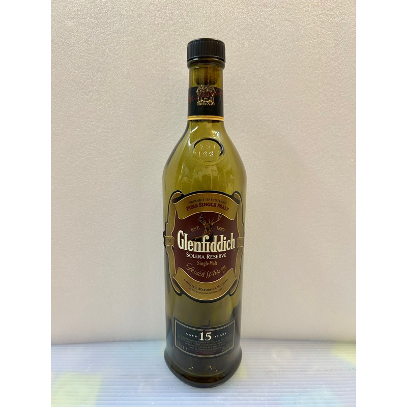 格蘭菲迪 15 年圓桶舊版威士忌 0.7L「空酒瓶」